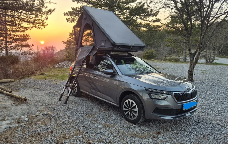 Snailer Alduo namiot dachowy na Skoda Kamiq - zdjecie klienta z Slowenii